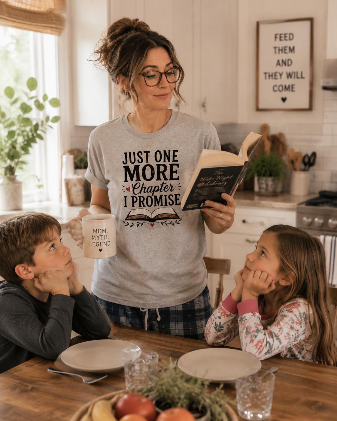 Reading T-Shirt – “Just One More Chapter” Book Lover Tee