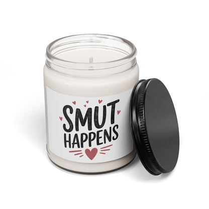 Smut Happens Candle 9oz Soy Jar | Funny Typography Heart Scented Candle