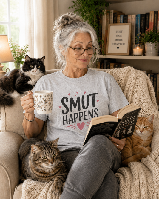 Smut Happens Graphic T-Shirt — Funny Romantic Heart Tee