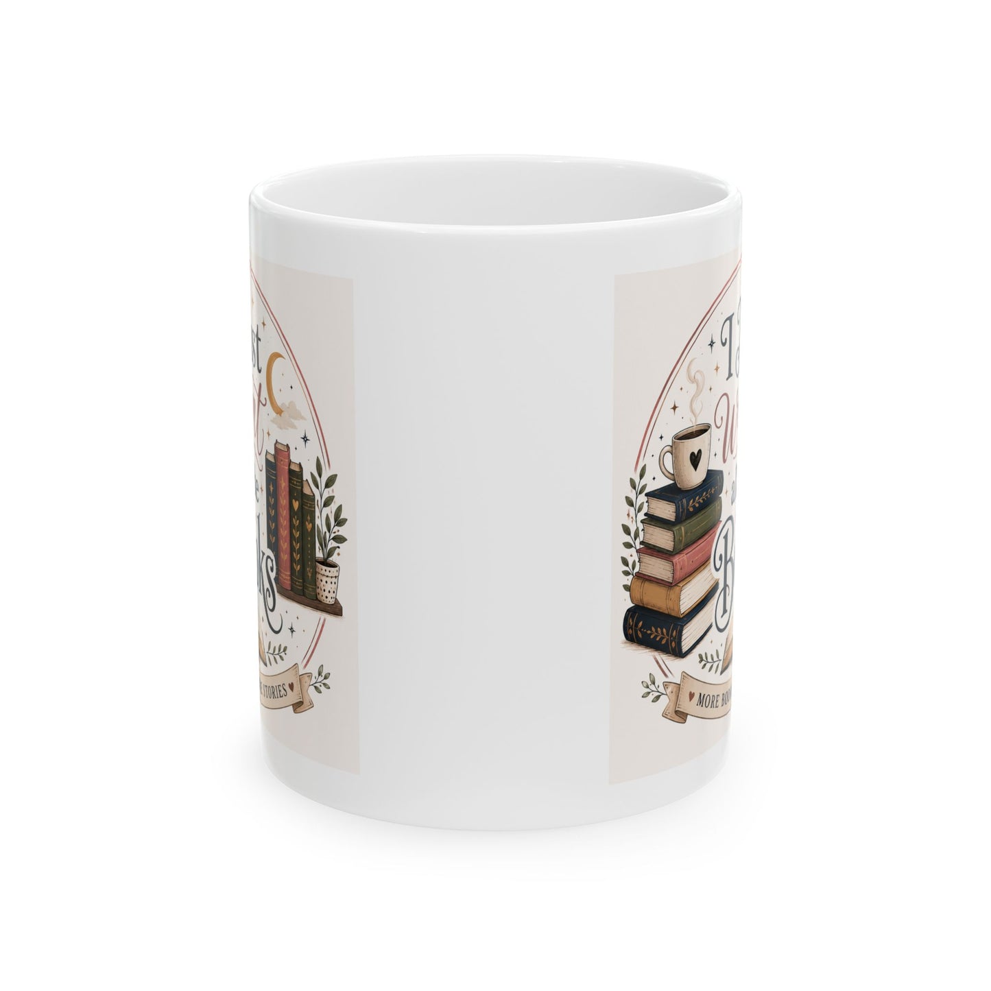 I Just Want To Read Books Mug | Book Stack Coffee Cup